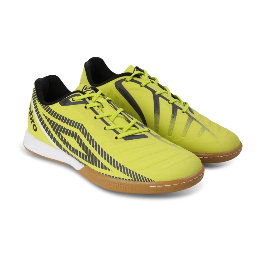 Umbro Men's Sala Brz Liga Soccer Cleats in Limeade, Persicope & Black