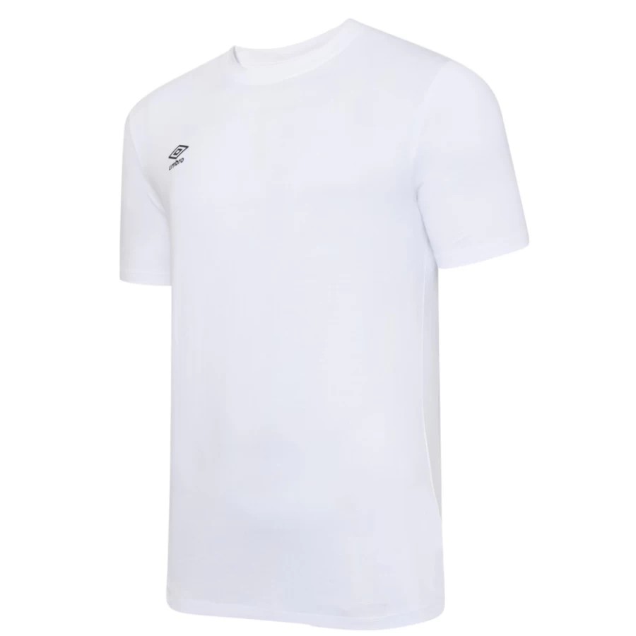 Umbro Kids Club Leisure Crew Tee - White/Black Casual T-Shirt for Children
