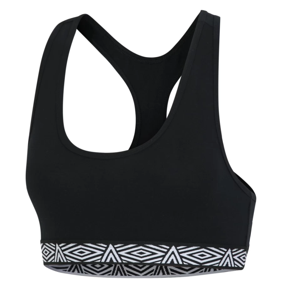 Umbro Women's Core Bra Top 2 Pack - Black & Grey Marl Sports Bras