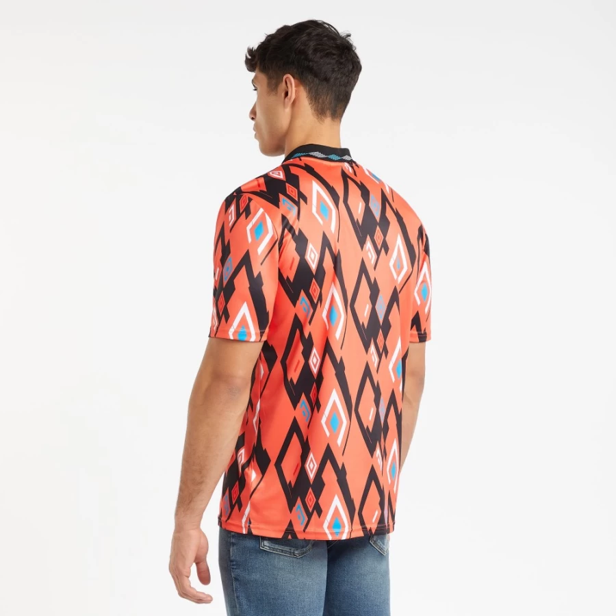 Umbro Men's Warm Red/Cyan/White Tropics Football Jersey