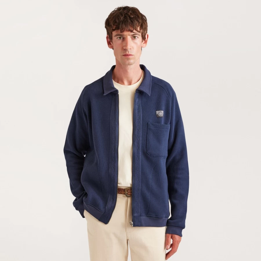 Umbro Men's Navy Percival Tonal Tape Track Jacket