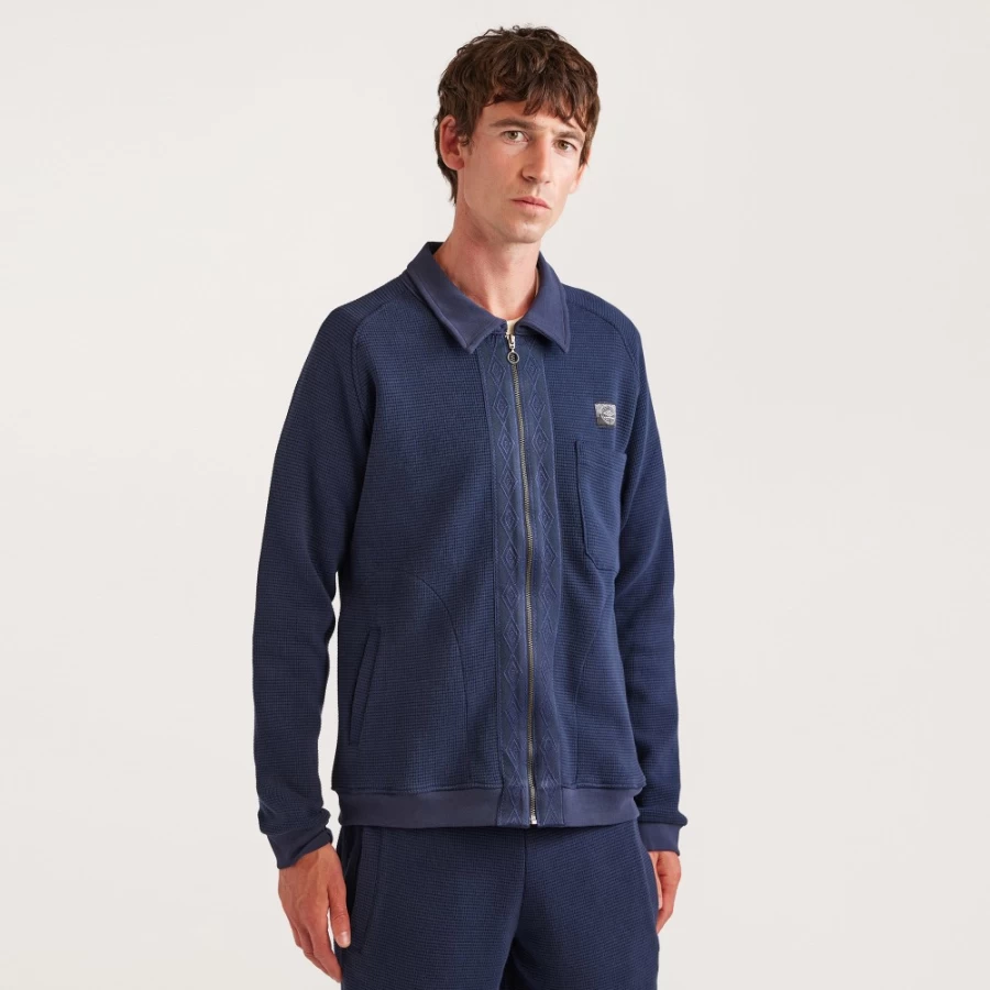Umbro Men's Navy Percival Tonal Tape Track Jacket