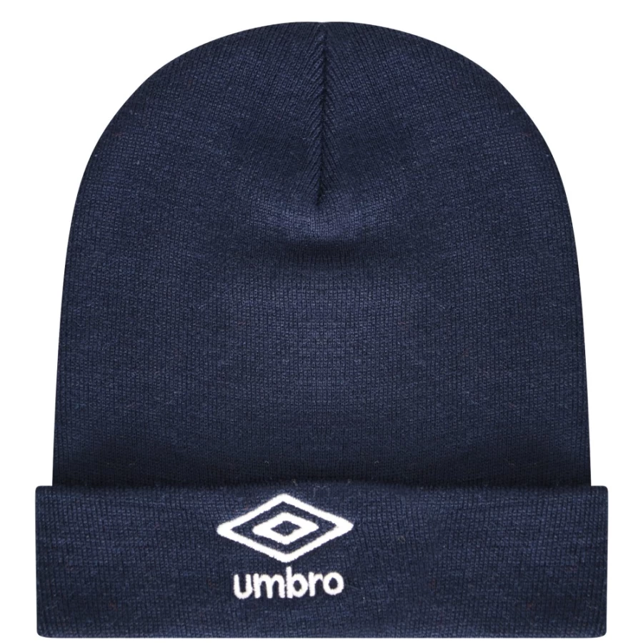 Umbro Men's Navy Beanie Hat for Winter Warmth & Style