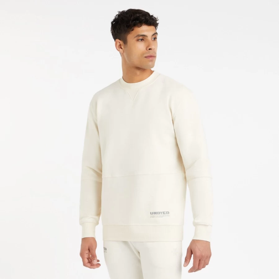 Umbro Men's Natural Undyed Sweatshirt - Unisex Fit Casual Pullover