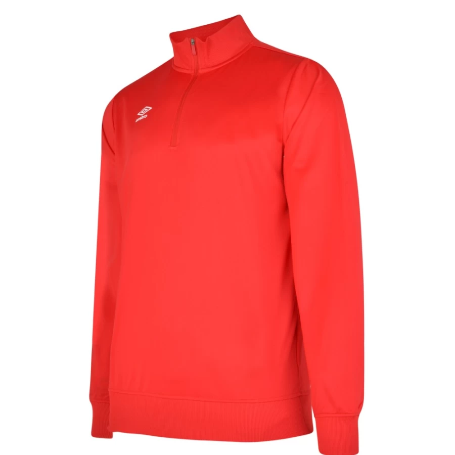 Umbro Kids' Vermillion Half Zip Sweatshirt - Club Essential Junior Pullover