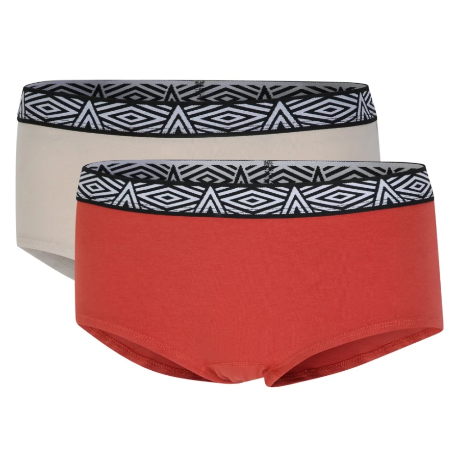 Umbro Women's Orange & Clay Hipster Underwear 2-Pack - Core Ladies Comfort Briefs