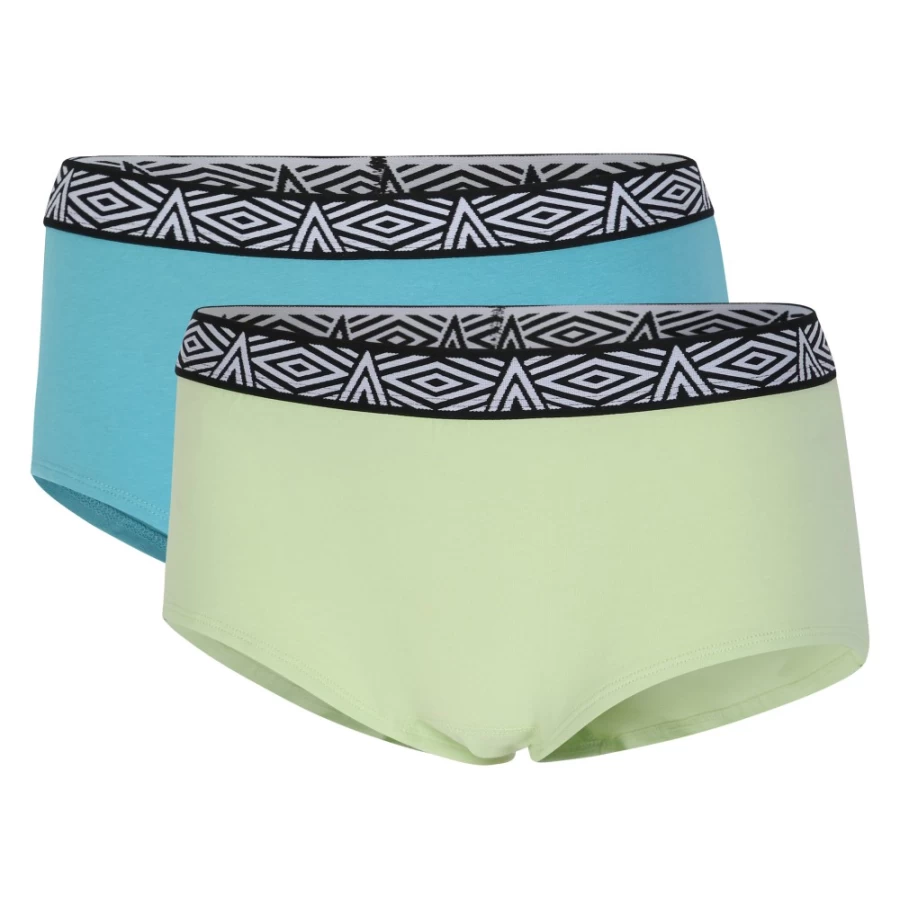 Umbro Women's Green & Turquoise Hipster Underwear 2-Pack - Core Ladies Comfort Briefs