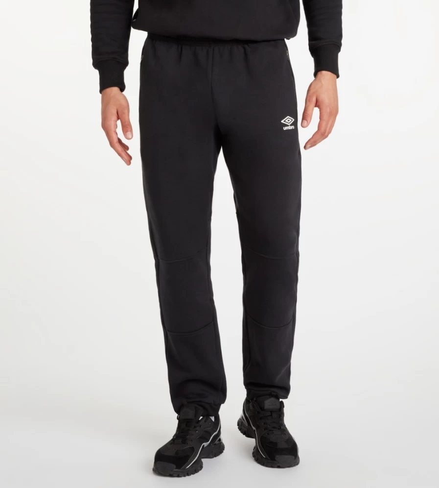 Umbro Men's Club Leisure Jogger Pants - Black/White Athletic Comfort Fit