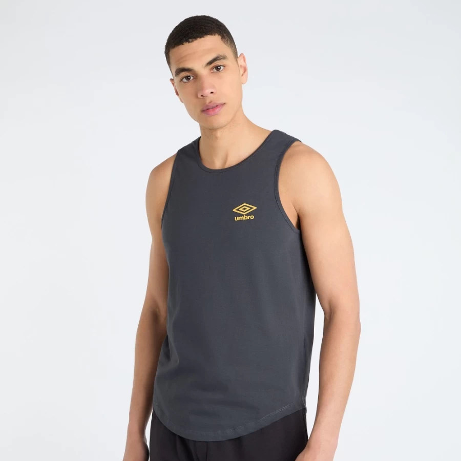 Umbro Men's Core Vest - Collegiate Blue & Blazing Orange Athletic Top