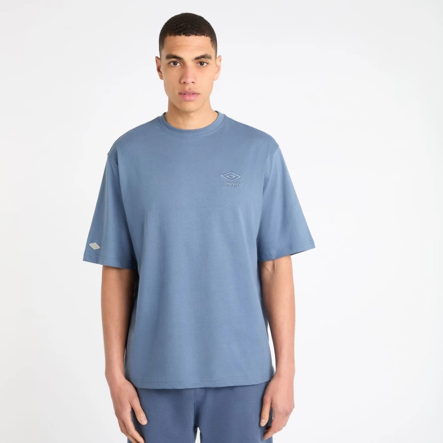 Umbro Men's Sports Style Oversize Tee - Bering Sea & Lark Color Comfort Fit