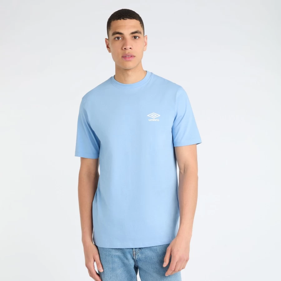 Umbro Men's Core Small Logo Tee - Allure/White Casual T-Shirt