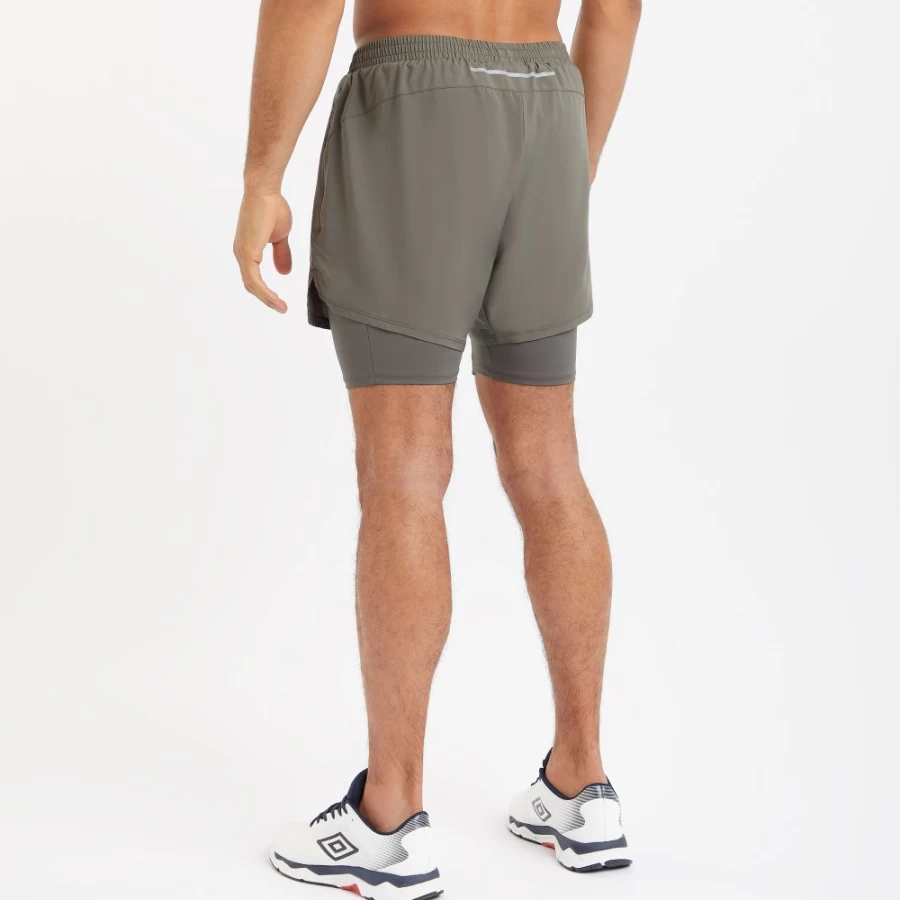 Umbro Men's Pro Training Elite Hybrid Shorts in Gunmetal - Performance Athletic Wear