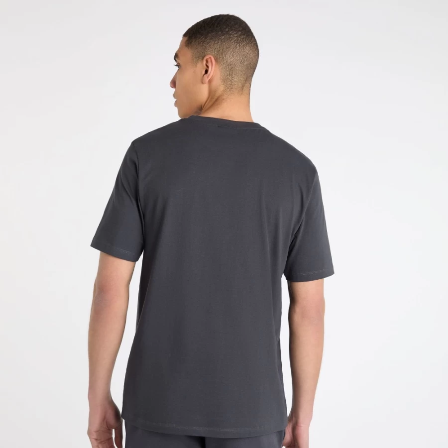 Umbro Men's Core Small Logo Tee - Collegiate Blue & Blazing Orange Casual T-Shirt