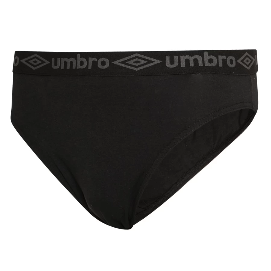 Umbro Men's Black Plain Briefs 3-Pack - Comfortable Cotton Underwear