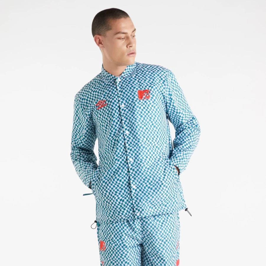 Umbro Men's Shaded Spruce & Brilliant White MTv Coach Jacket