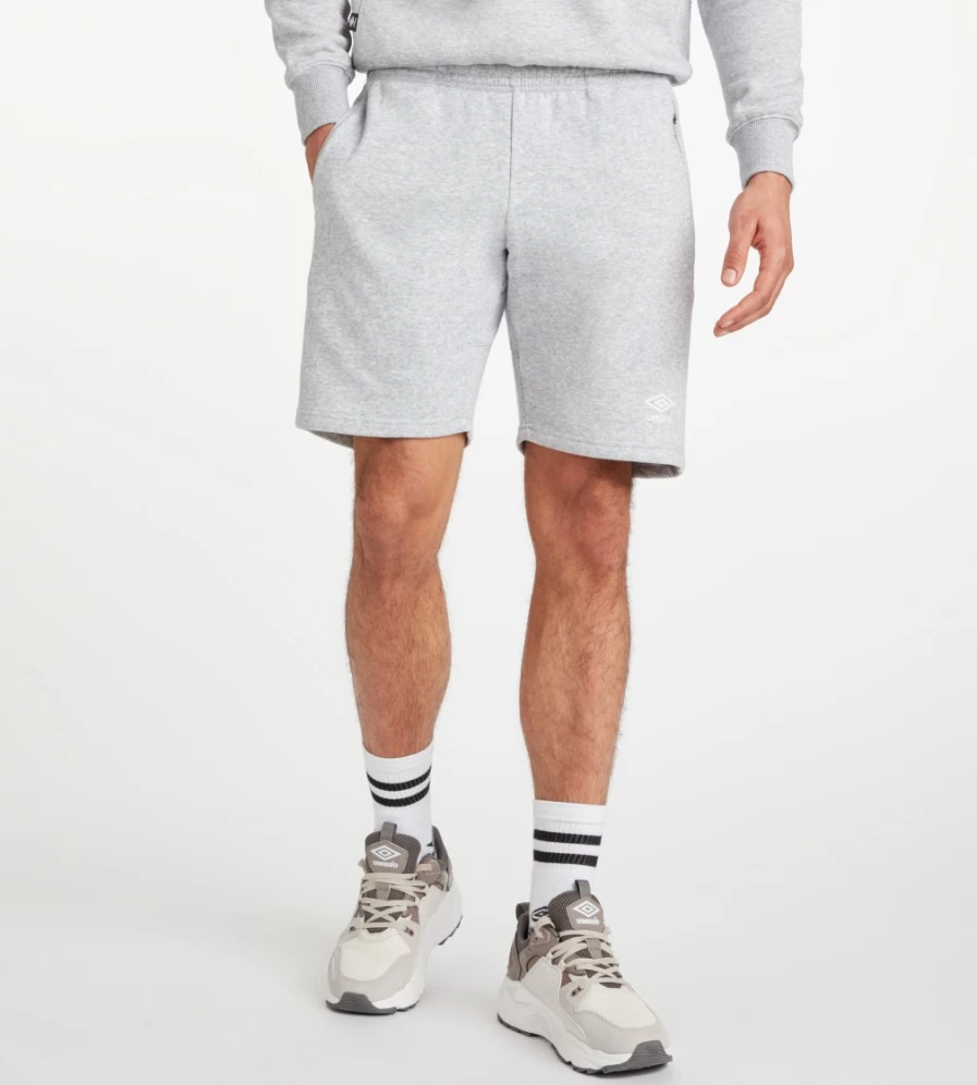 Umbro Men's Grey Marl/White Club Leisure Jogger Shorts