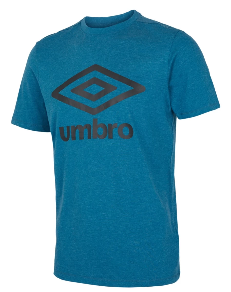 Umbro Men's Large Blue Sapphire Marl Cotton Logo T-Shirt