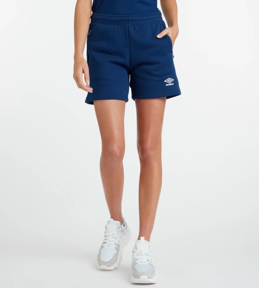 Umbro Women's Tw Navy/White Club Leisure Jogging Shorts for Comfort & Style
