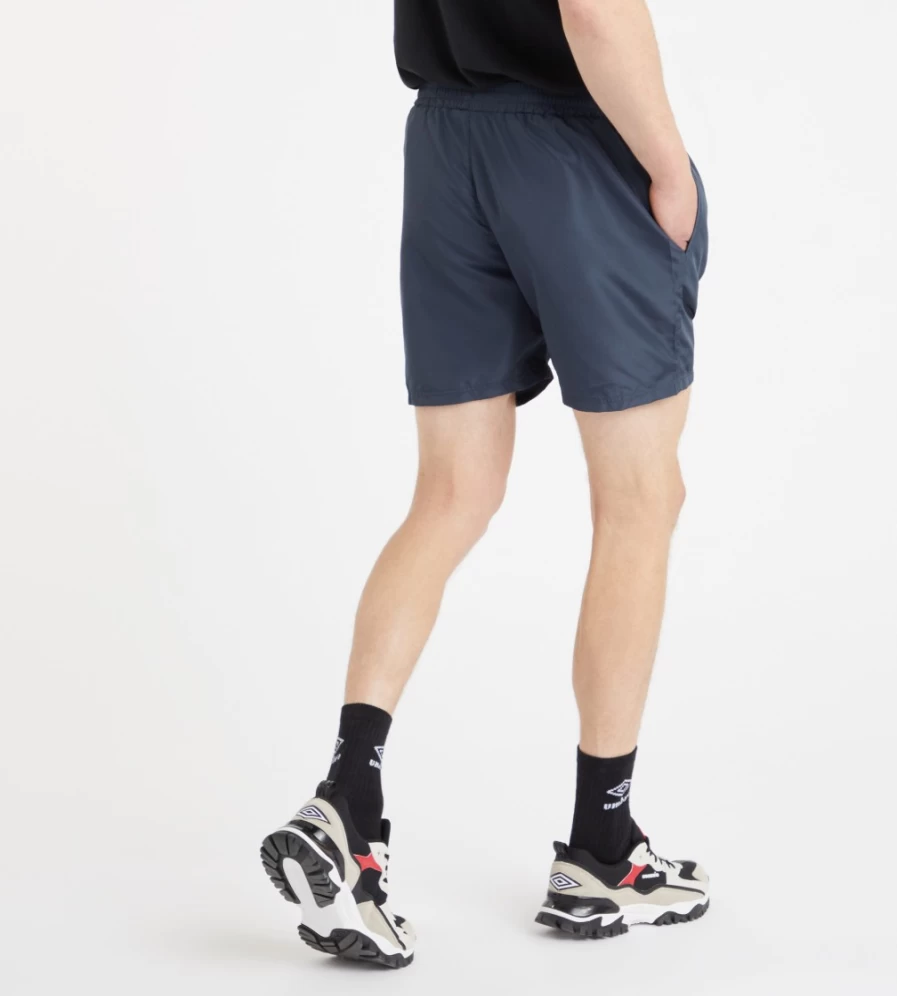 Umbro Men's Active Style Poly Woven Shorts in Indian Ink/White - Lightweight Athletic Shorts