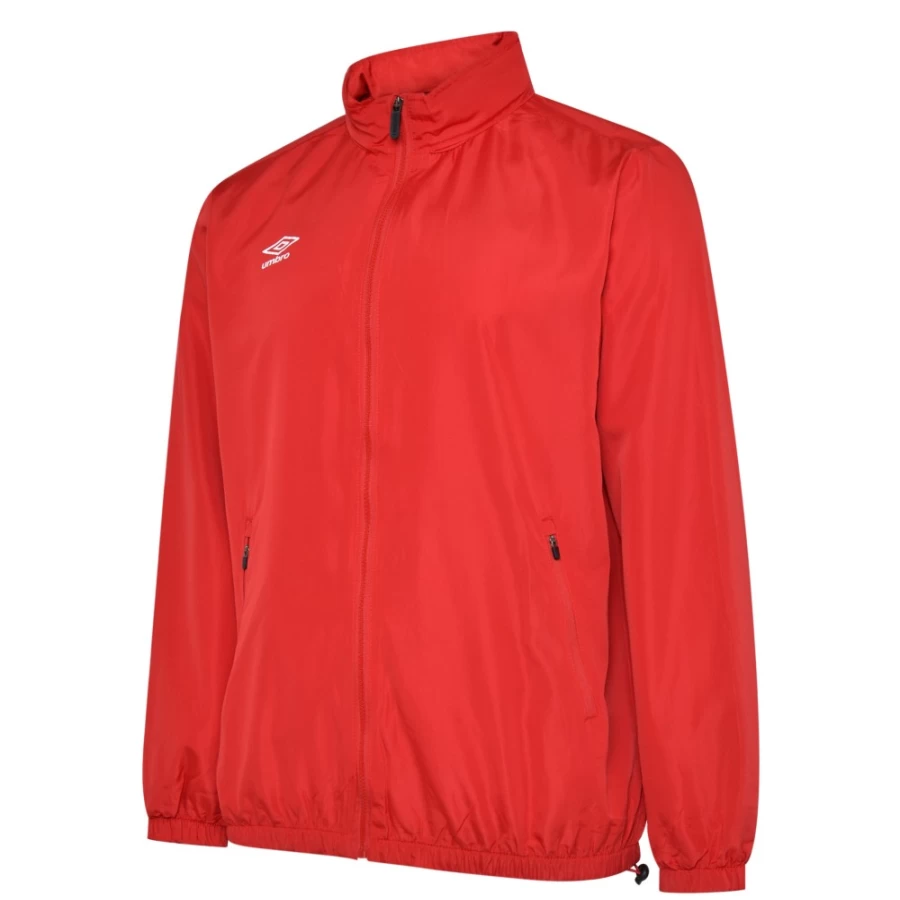 Umbro Kids' Vermillion Lightweight Rain Jacket - Club Essential Junior Waterproof Windbreaker
