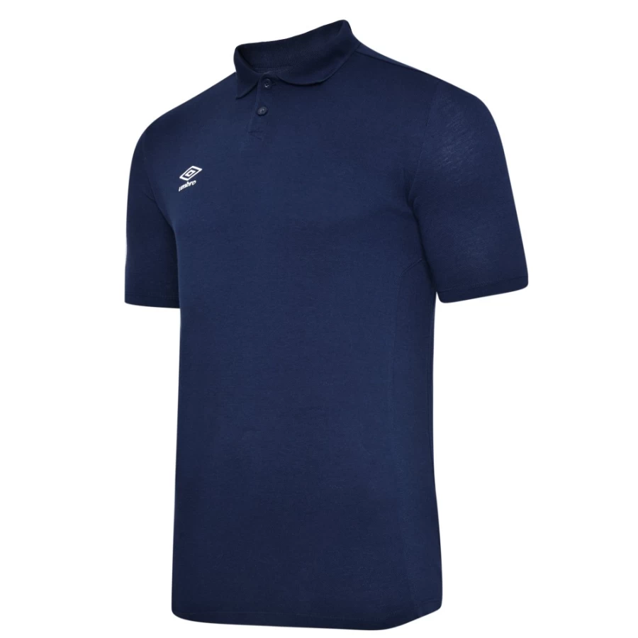 Umbro Kids Essential Polo Shirt - Dark Navy & White Stripe Junior Sport Top