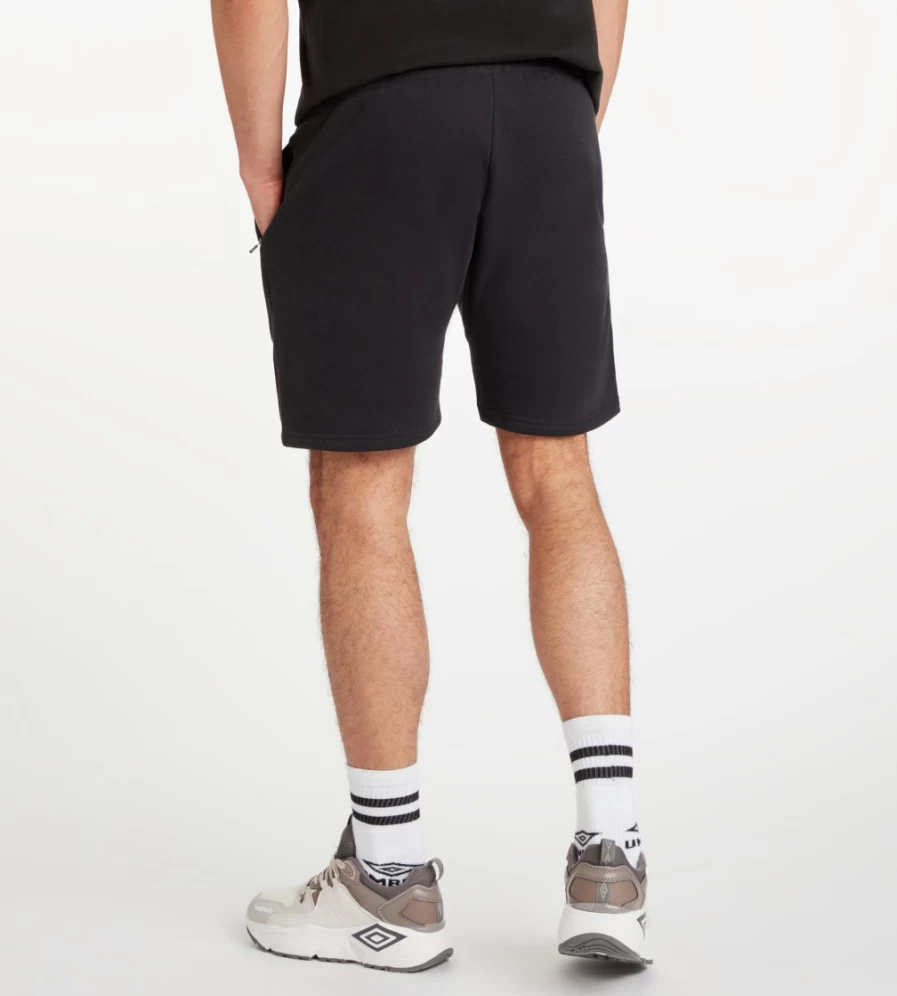 Umbro Men's Club Leisure Jog Shorts - Black/White Athletic Running Comfort Fit