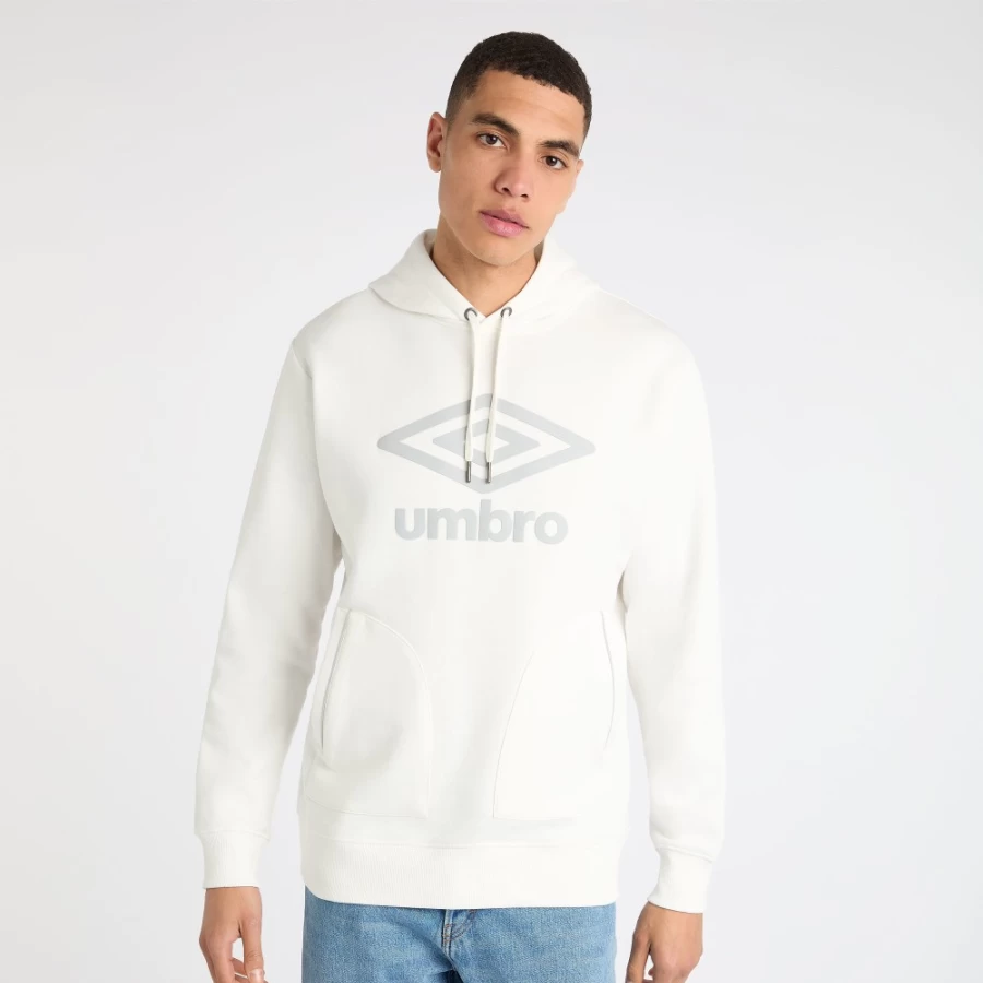 Umbro Men's Core Hood Ecru High Rise Pullover Hoodie