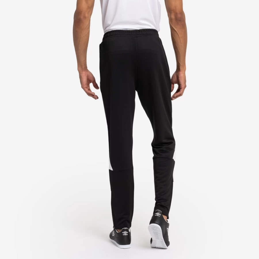 Umbro Men's Black & White Tapered Training Pants - Total Performance Fit