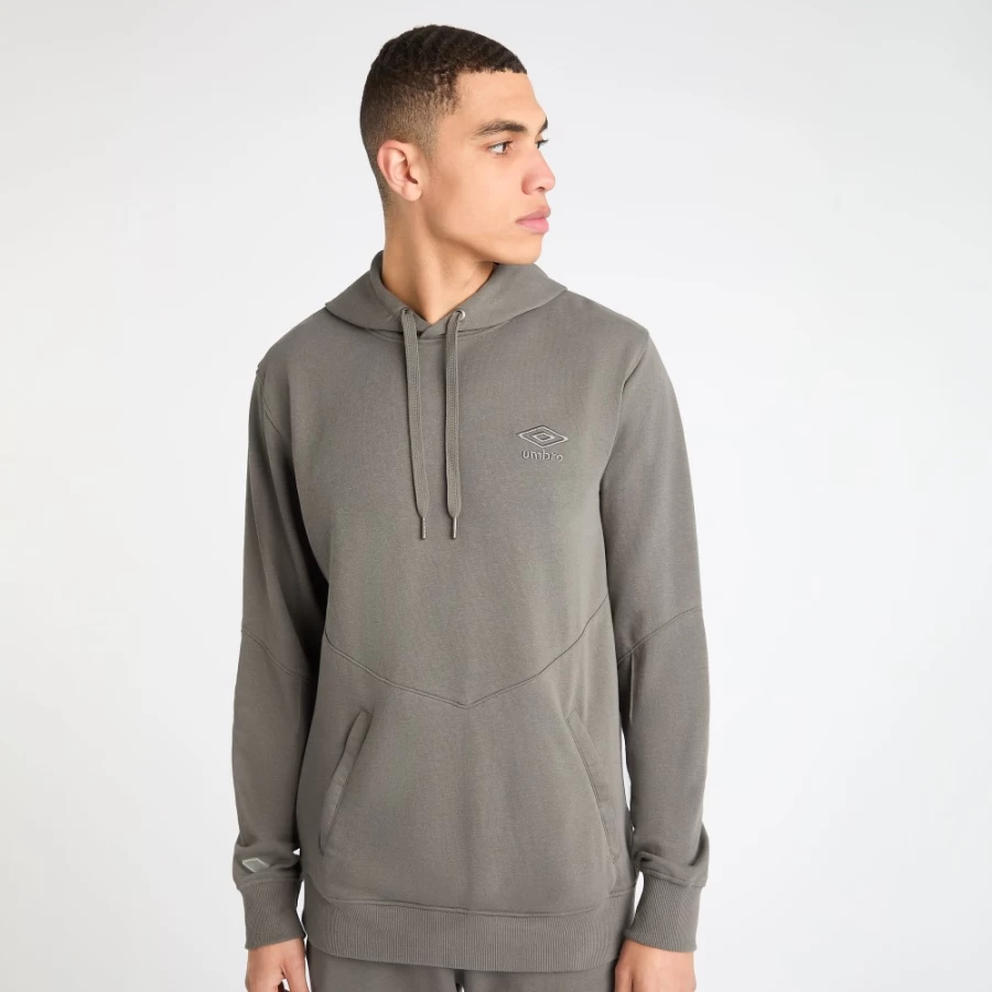 Umbro Men's Gunmetal Sports Style Hooded Sweatshirt