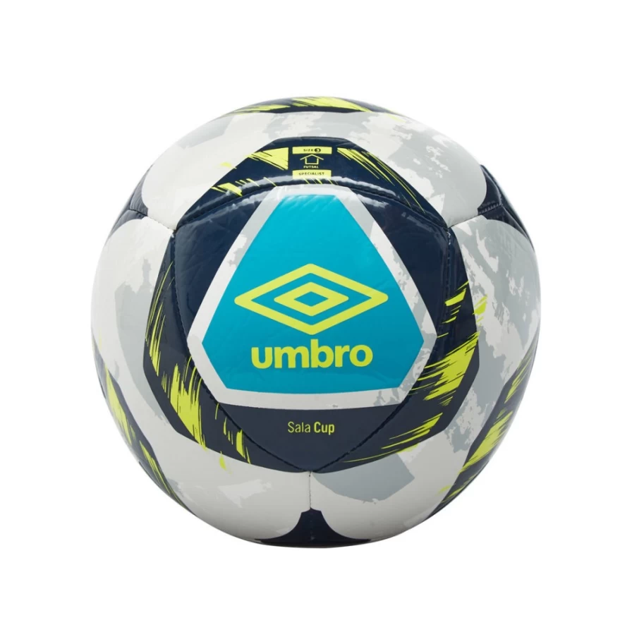 Umbro Men's Sala Cup Football - White/Lime Punch/Capri Breeze/Peacoat Soccer Cleats