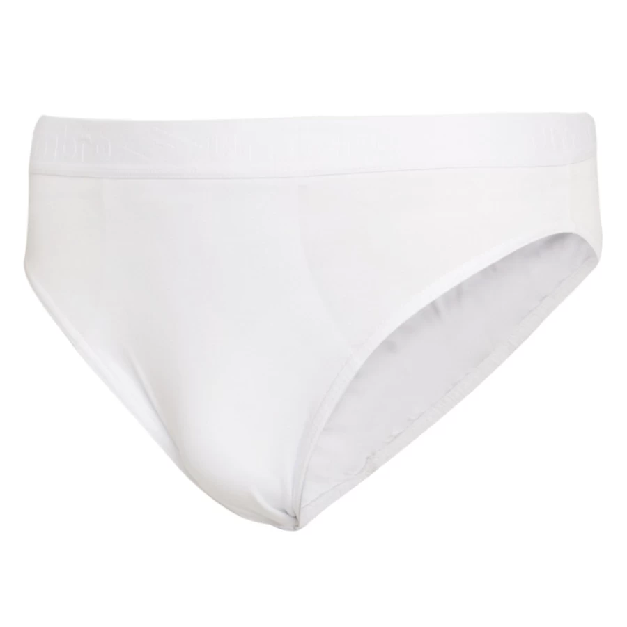 Umbro Men's White Plain Briefs 3-Pack - Comfortable Cotton Underwear