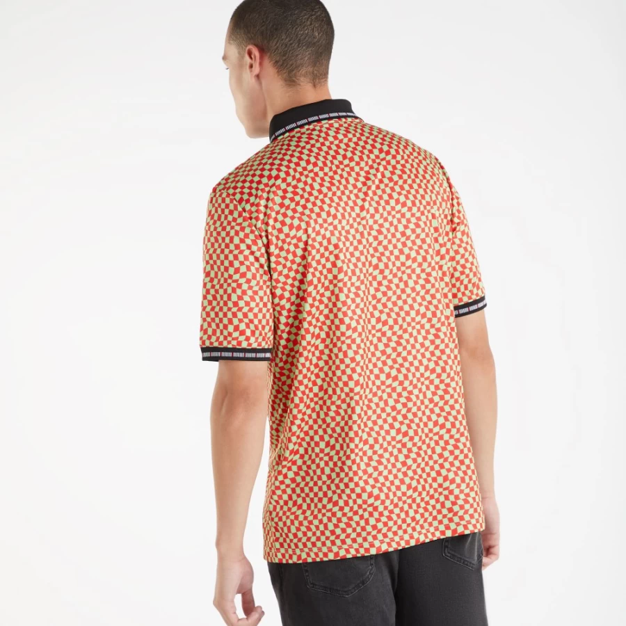 Umbro Men's MTV Jersey in Jade Lime & Flame Scarlet - Official Football Shirt
