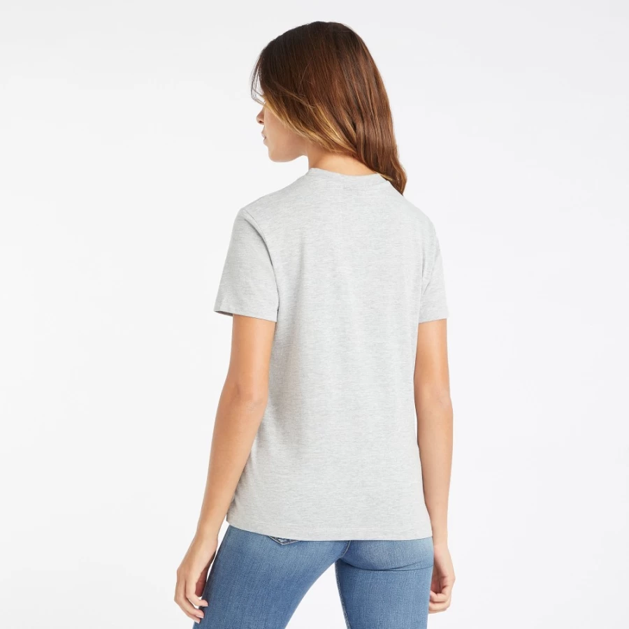 Umbro Women's Classic Tee - Grey Marl & White Casual T-Shirt
