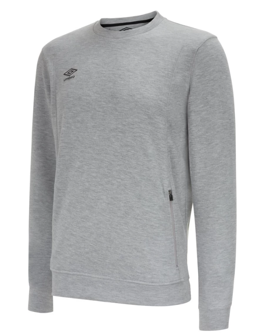 Umbro Kids Pro Fleece Sweat Junior - Grey Marl/Black Pullover for Boys & Girls