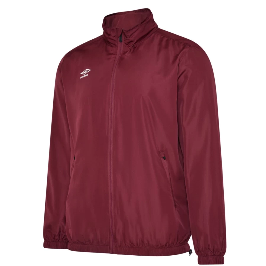 Umbro Kids New Claret Lightweight Rain Jacket - Club Essential Junior Waterproof Windbreaker