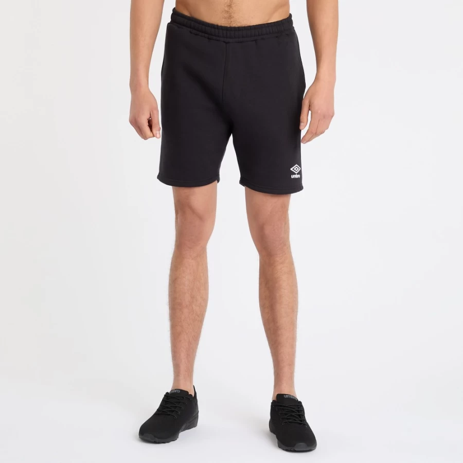 Umbro Men's Core Jog Shorts - Black / White Athletic Running Shorts