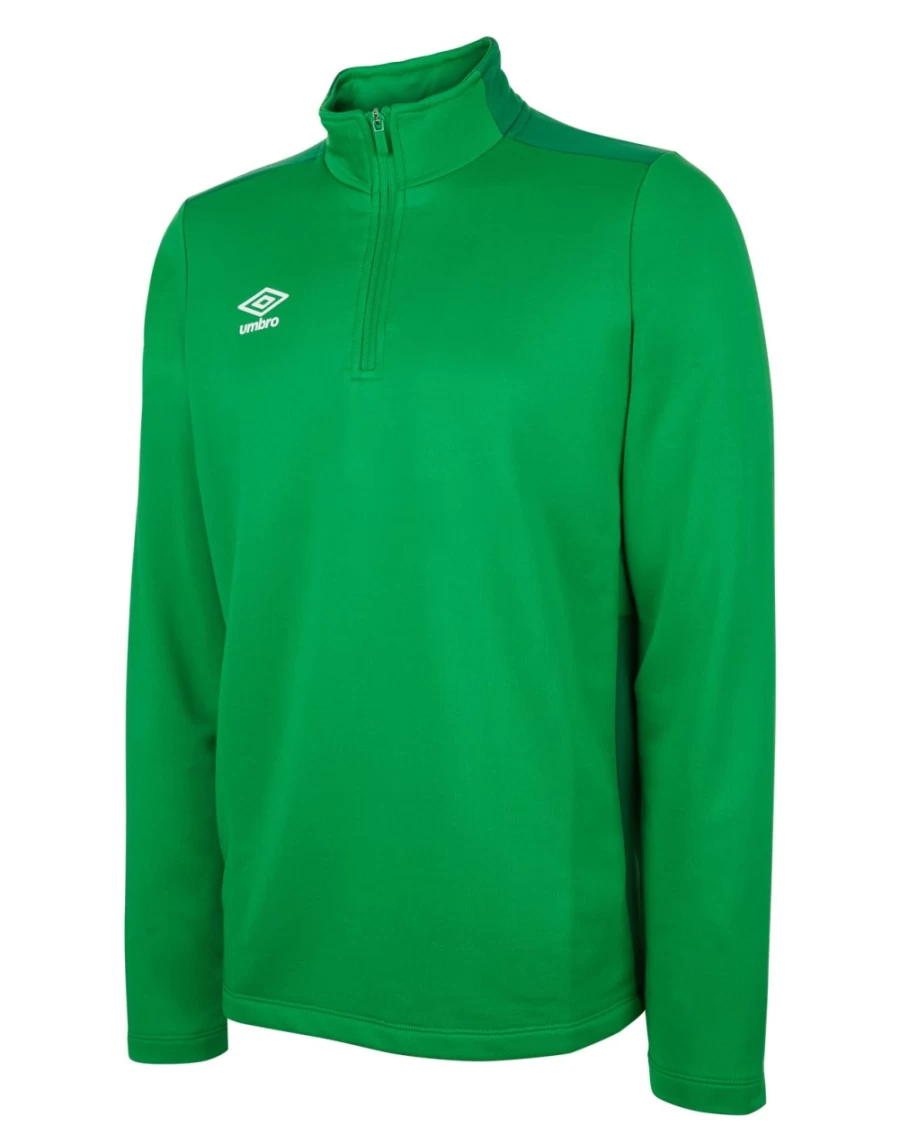 Umbro Kids Tw Emerald Half Zip Top - Verdant Green Junior Pullover