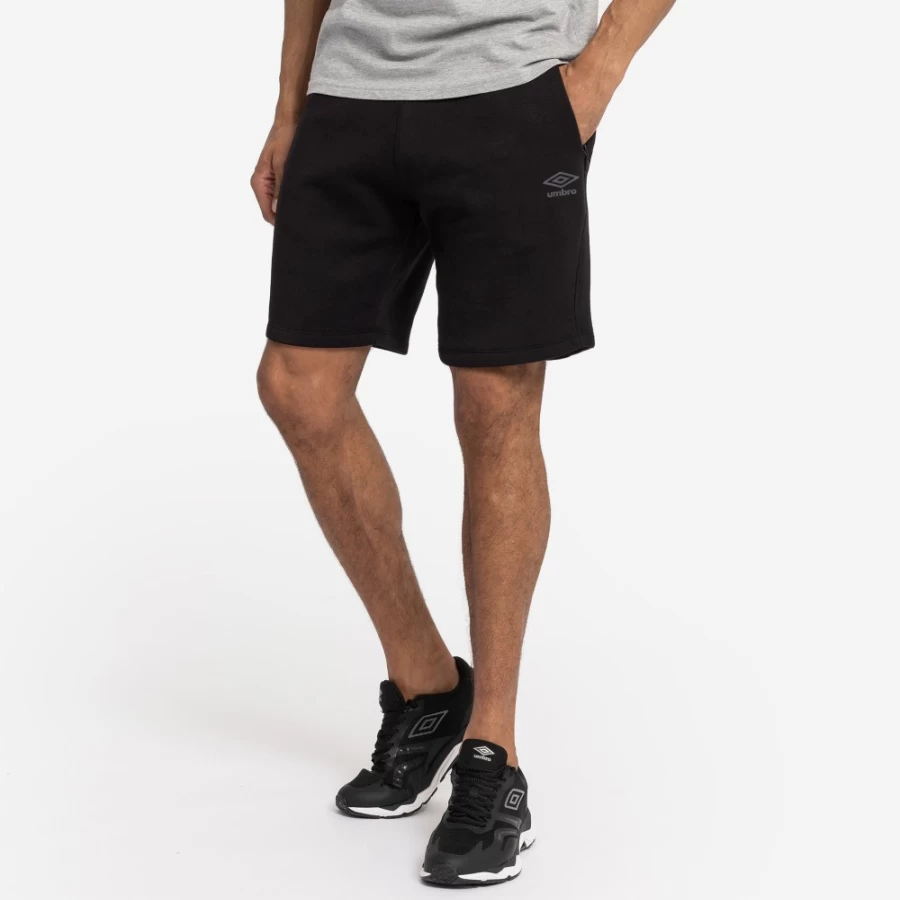 Umbro Men's Pro Fleece Elite Short - Black Athletic Training Shorts