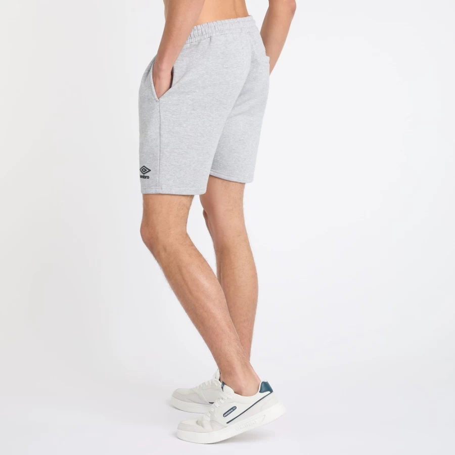 Umbro Men's Core Jog Shorts - Grey Marl & Collegiate Blue Athletic Running Shorts