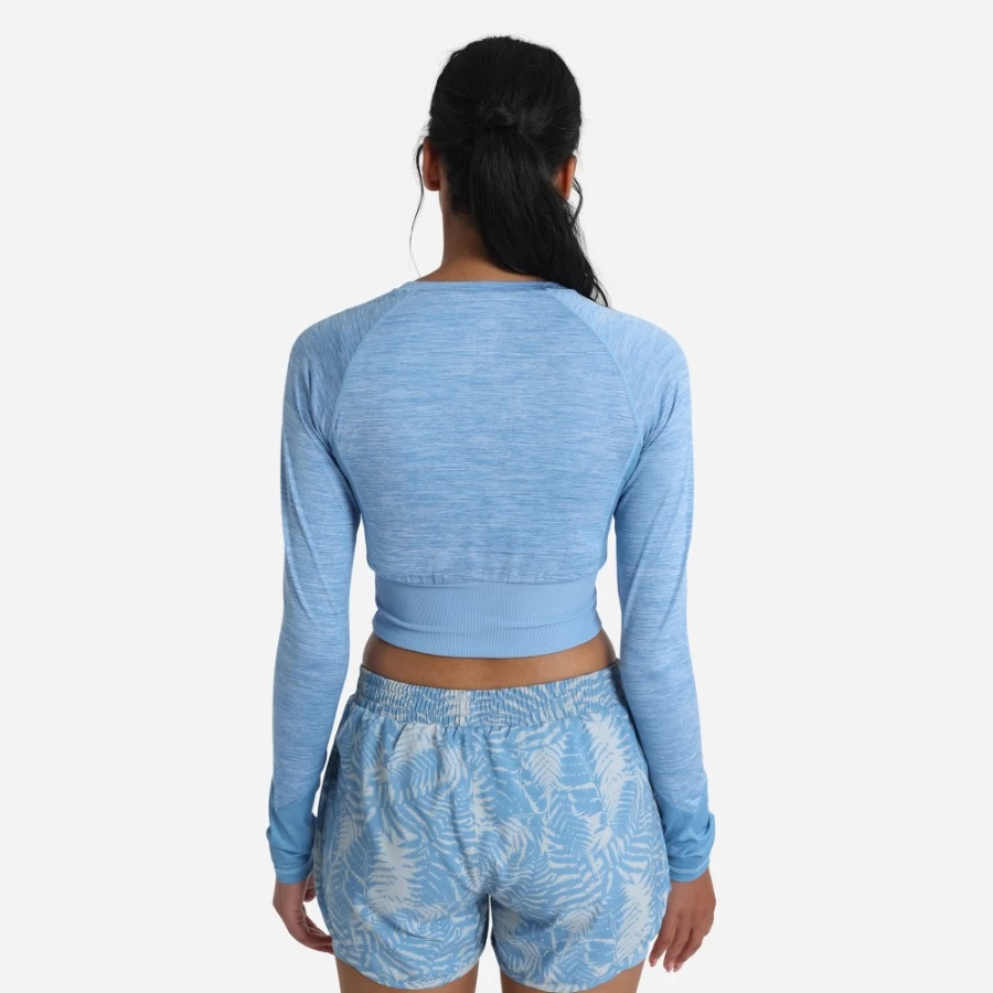 Umbro Women's Allure Marl Pro Training Long Sleeve Crop Top