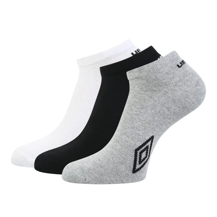 Umbro Men's Trainer Liner Socks 3 Pack - Mixed Colors Athletic Crew Socks for Sports & Running