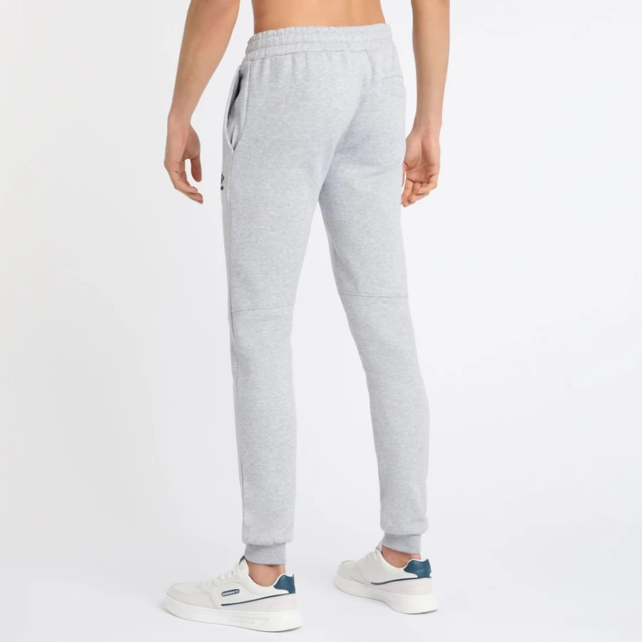 Umbro Men's Core Skinny Jogger Pants - Grey Marl & Collegiate Blue Athletic Trousers