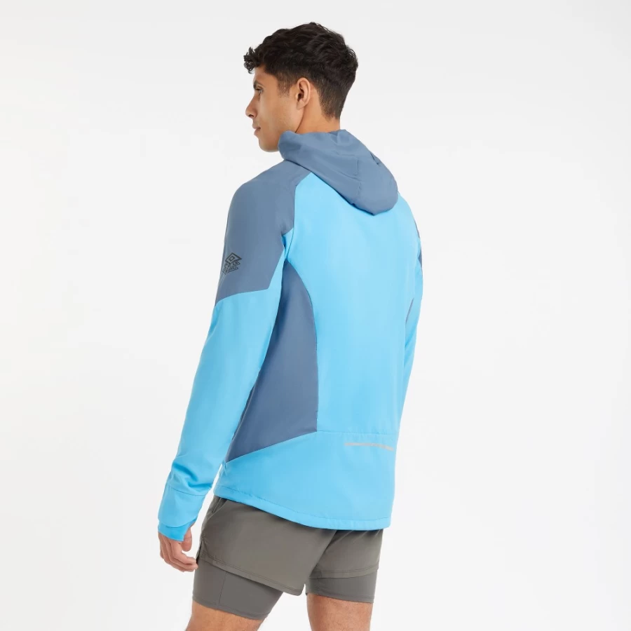 Umbro Men's Pro Training Elite Lightweight Jacket in Malibu Blue & Bering Sea