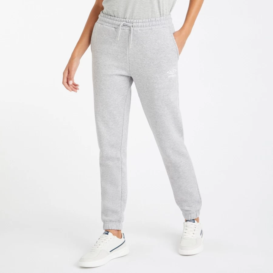 Umbro Women's Core Sweatpants - Grey Marl & White Comfort Fit Joggers