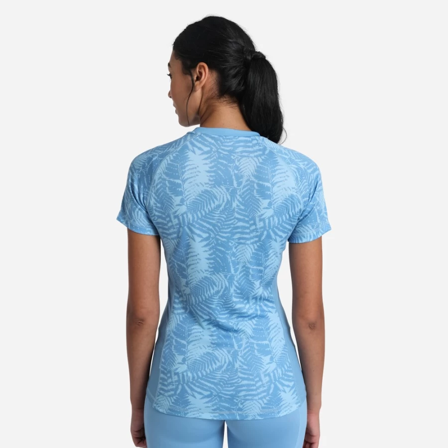 Umbro Women's Pro Training Printed Poly Tee - Allure / Clear Sky Athletic Top