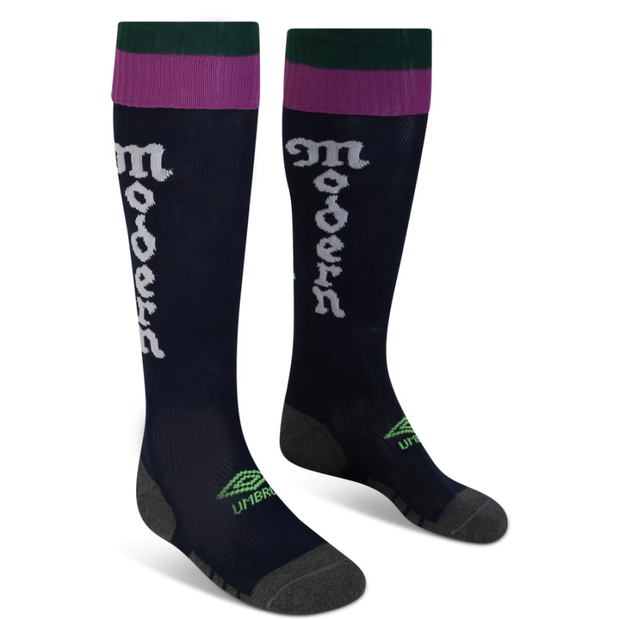 Umbro Men's Aries Rugby Sport Socks - Navy & Green Rugby Gripper Socks for Training & Matches