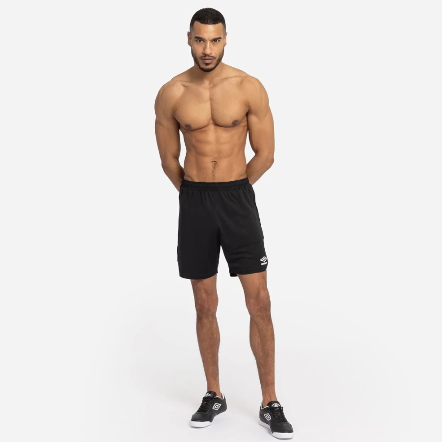 Umbro Men's Black & White Total Training Shorts for Athletic Performance