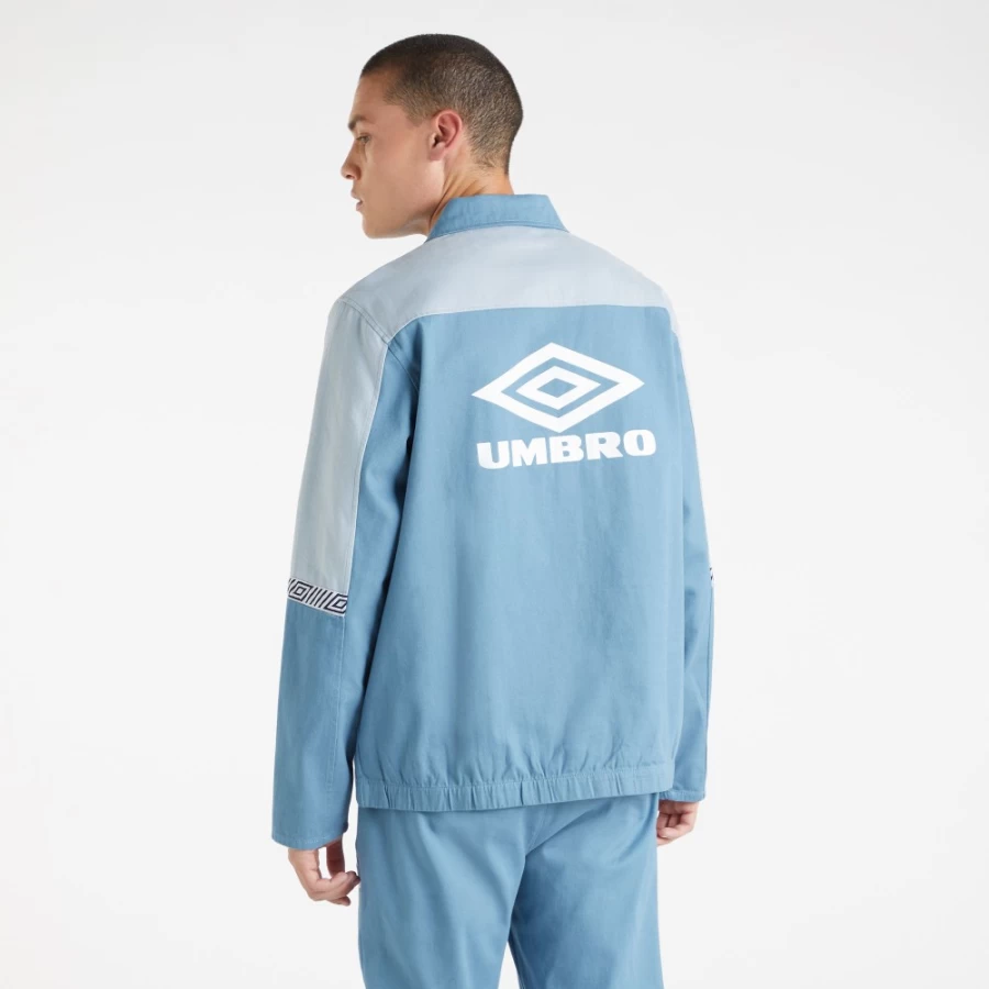 Umbro Men's Sky Blue Drill Training Top - Football Soccer Practice Jersey
