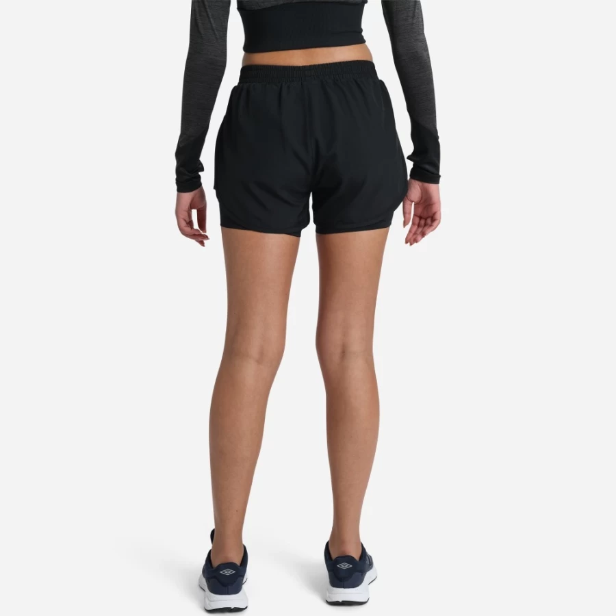 Umbro Women's Black Pro Training Printed Hybrid Shorts