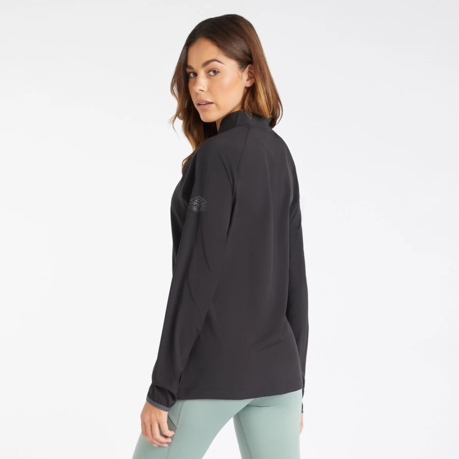 Umbro Women's Black Carbon Pro Training Printed Woven Jacket